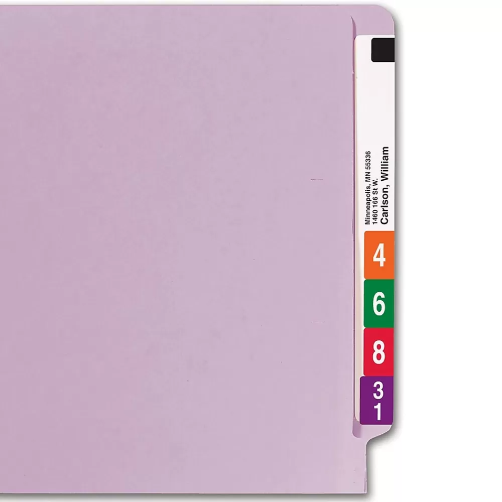Smead File Folders<End-Tab File Folders, Shelf-Master Reinforced Straight-Cut Tab, Letter Size, , 100/Bx (25410)