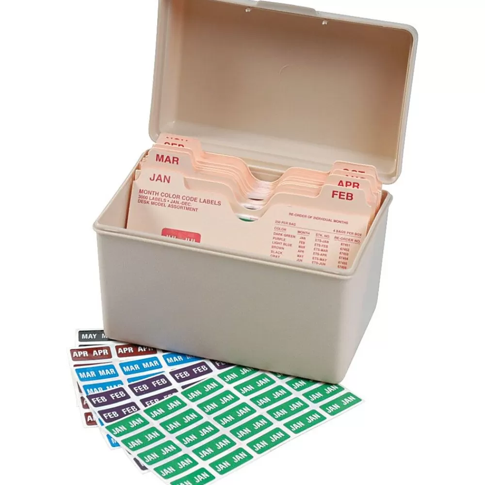 Smead Labels<ETS File Folder Label, Jan-Dec, Assorted Colors, 3000 Labels/Pack (67450)