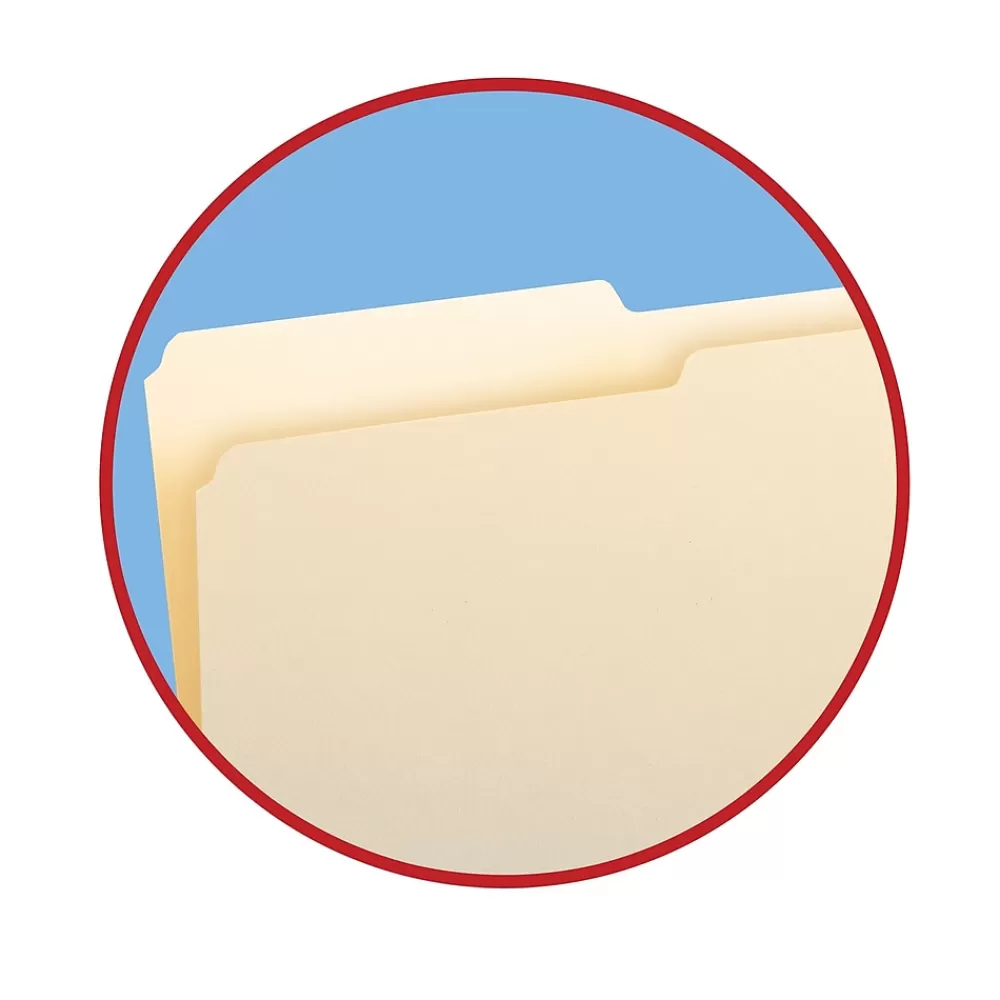 Smead File Folders<File Folder, 1/2-Cut Tab, Legal Size, Manila, 100/Box (15320)