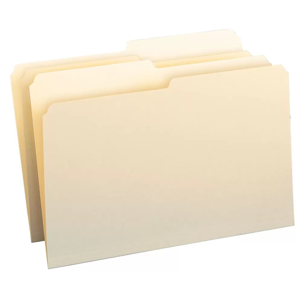 Smead File Folders<File Folder, 1/2-Cut Tab, Legal Size, Manila, 100/Box (15320)