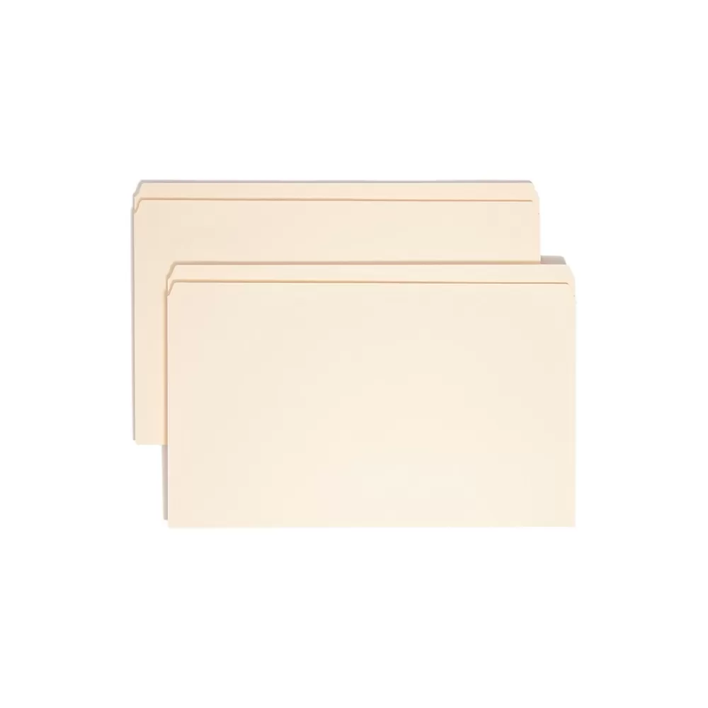 Smead File Folders<File Folder, Reinforced Straight -Cut Tab, Legal Size, Manila, 100 Per Box (15310)