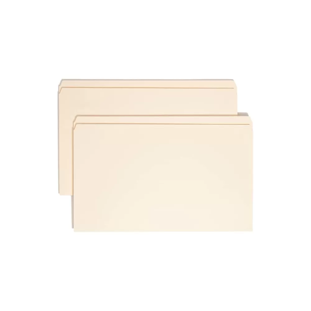 Smead File Folders<File Folder, Reinforced Straight -Cut Tab, Legal Size, Manila, 100 Per Box (15310)