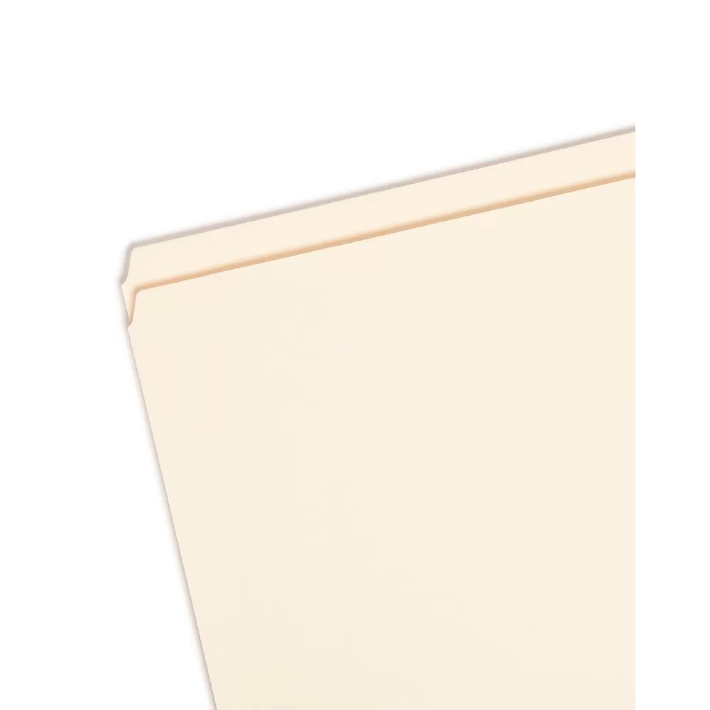 Smead File Folders<File Folder, Reinforced Straight -Cut Tab, Legal Size, Manila, 100 Per Box (15310)