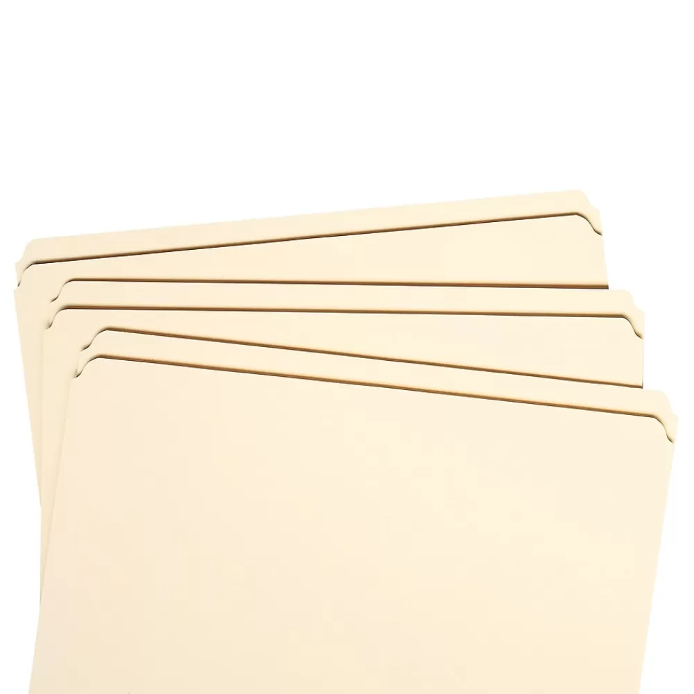 Smead File Folders<File Folder, Reinforced Straight -Cut Tab, Legal Size, Manila, 100 Per Box (15310)
