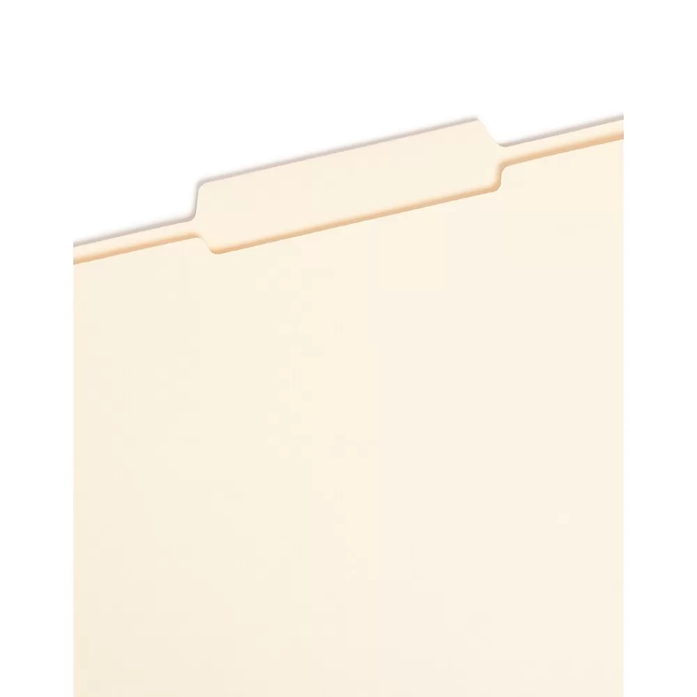 Smead File Folders<File Folders, Reinforced 2/5-Cut Tab, Letter Size, Manila, 100/Box (10376)