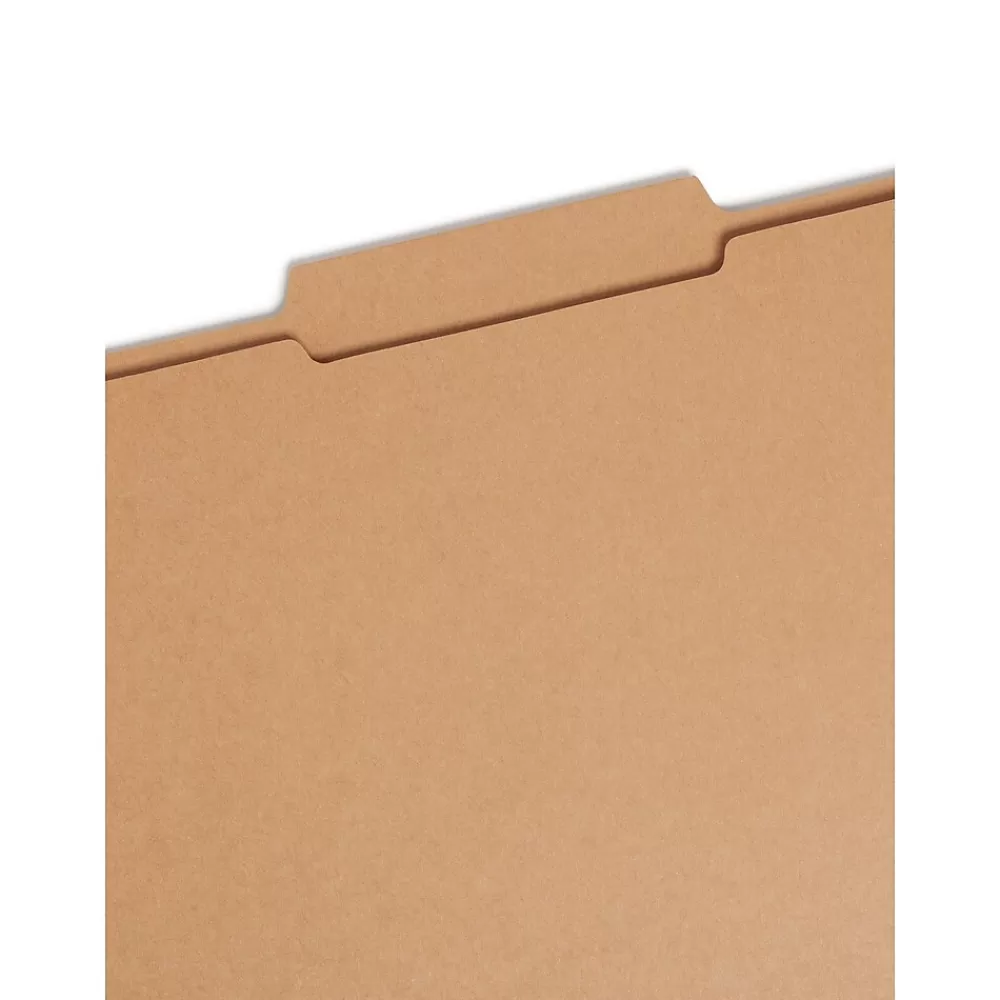 Smead File Folders<File Folders, Reinforced 2/5-Cut Tab Right Of Center, Guide Height, Letter Size, Kraft, 100/Box (10776)