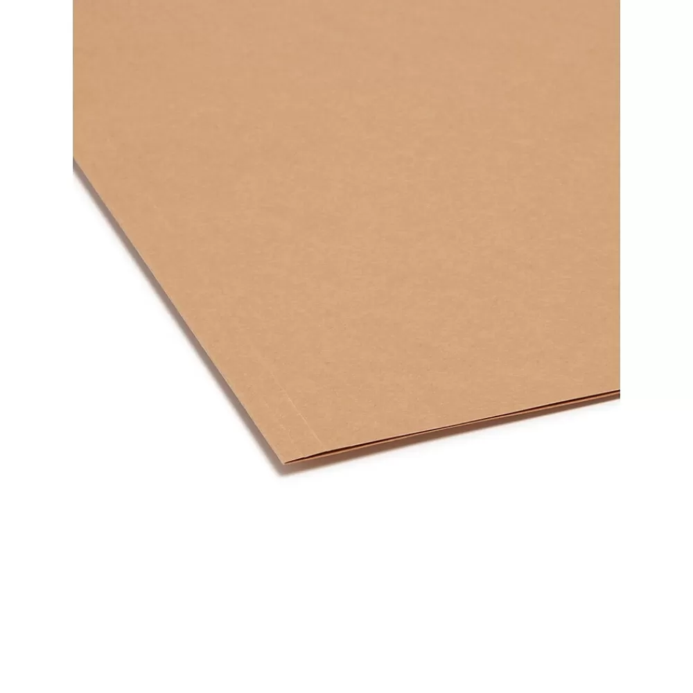 Smead File Folders<File Folders, Reinforced 2/5-Cut Tab Right Of Center, Guide Height, Letter Size, Kraft, 100/Box (10776)