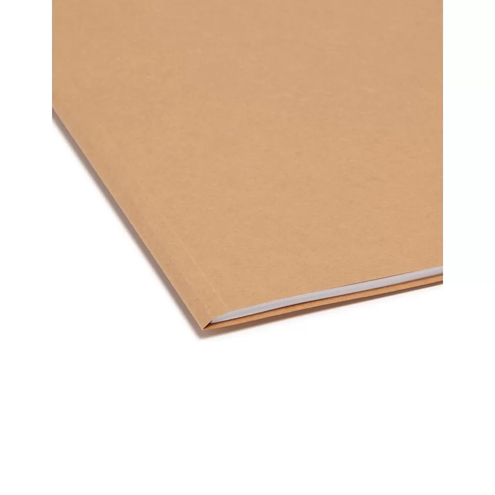Smead File Folders<File Folders, Reinforced 2/5-Cut Tab Right Of Center, Guide Height, Letter Size, Kraft, 100/Box (10776)