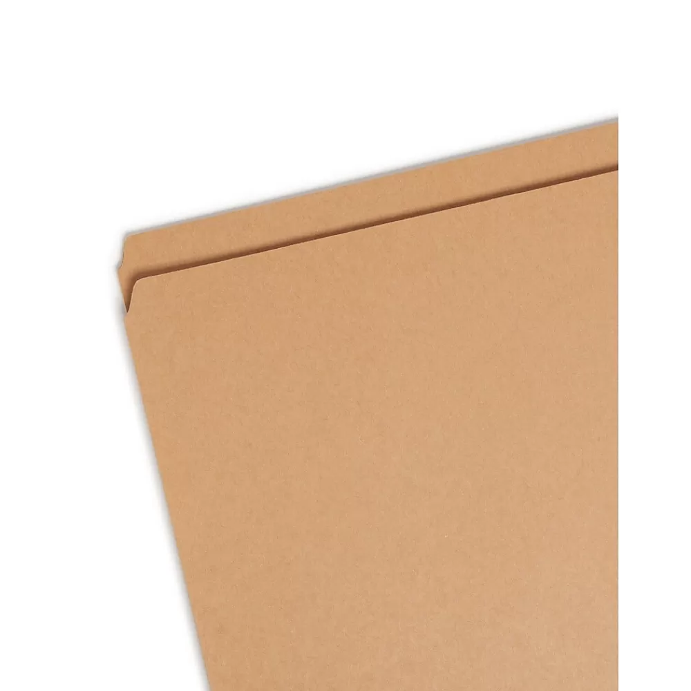 Smead File Folders<File Folders, Reinforced Straight-Cut Tab, Letter Size, Kraft, 100/Box (10710)