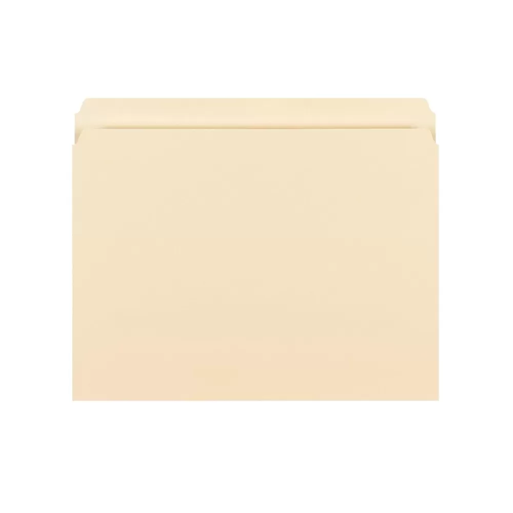 Smead File Folders<File Folders, Straight-Cut Tab, Letter Size, Manila, 100/Box (10300)