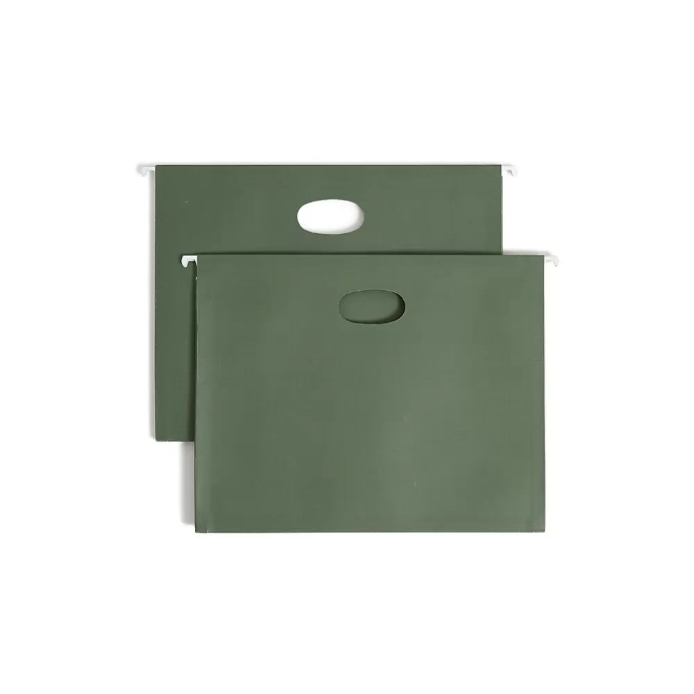 Smead Hanging File Folders<Hanging File Folders, 3 1/2" Expansion, Letter Size, Standard Green, 10/Box (64220)
