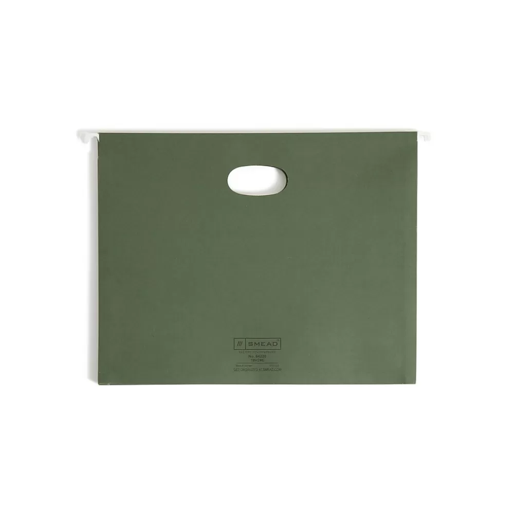 Smead Hanging File Folders<Hanging File Folders, 3 1/2" Expansion, Letter Size, Standard Green, 10/Box (64220)