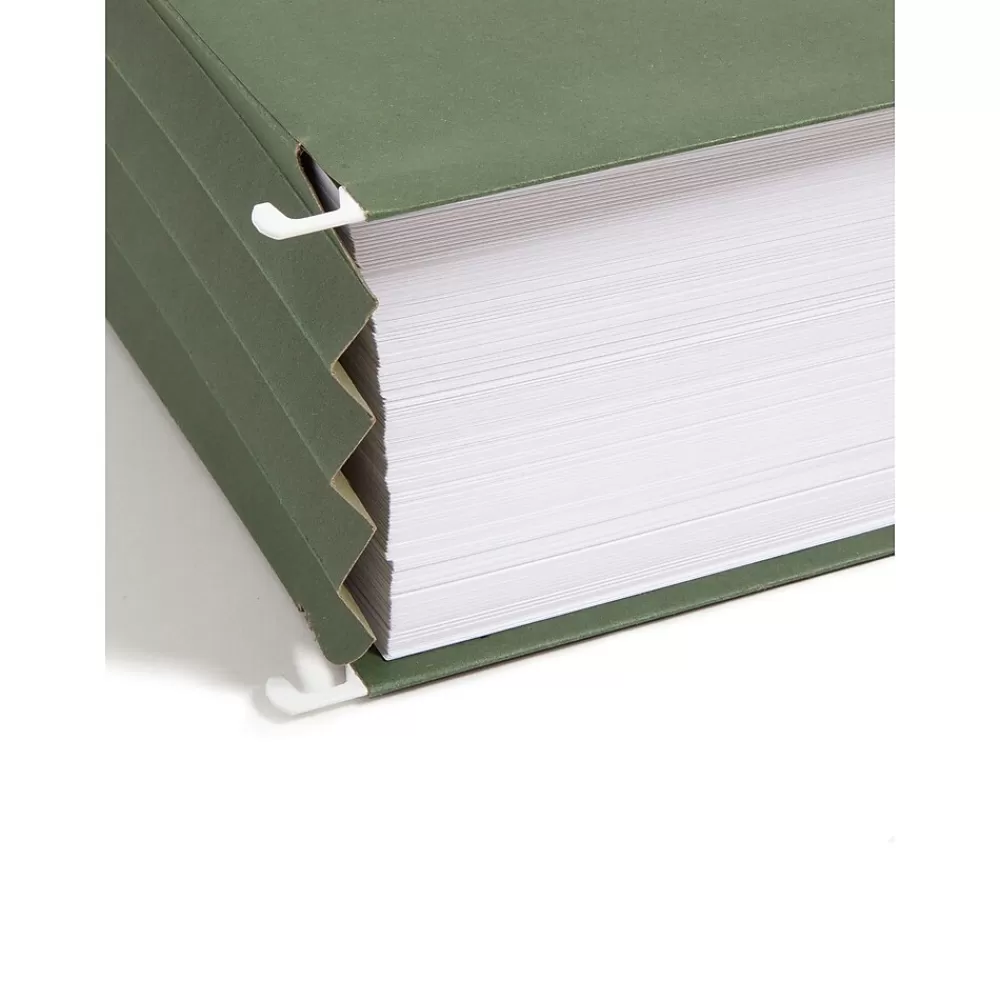 Smead Hanging File Folders<Hanging File Folders, 3 1/2" Expansion, Letter Size, Standard Green, 10/Box (64220)