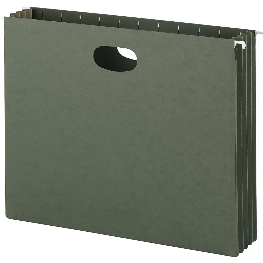 Smead Hanging File Folders<Hanging File Folders, 3 1/2" Expansion, Letter Size, Standard Green, 10/Box (64220)