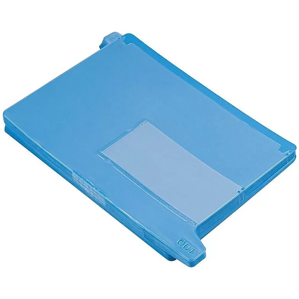Smead File Folders<Heavy Duty End Tab File Folder, Straight Cut, Letter Size, Blue, 25/Box (61951)