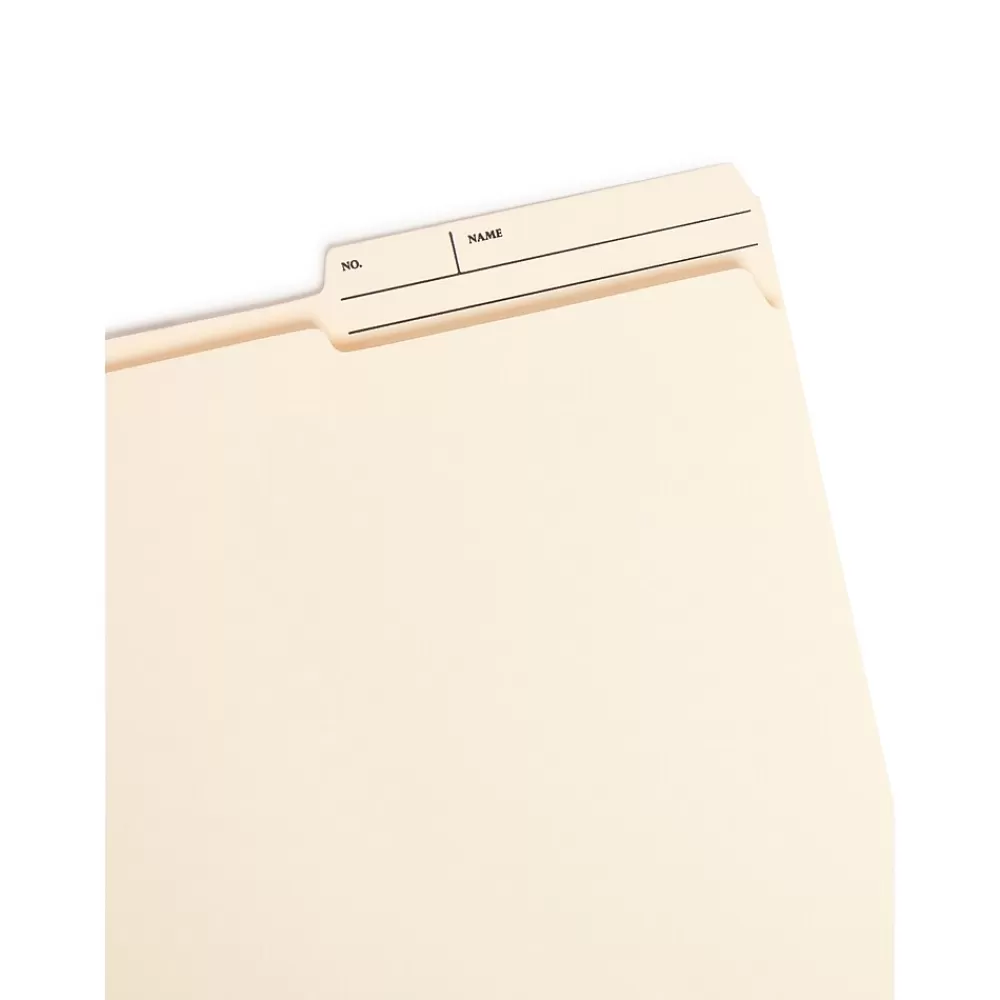 Smead File Folders<Heavy Duty Reinforced File Folder, 2/5 Tab, Right Position (Printed Tabs) Letter Size, Manila, 100/Box (10388)