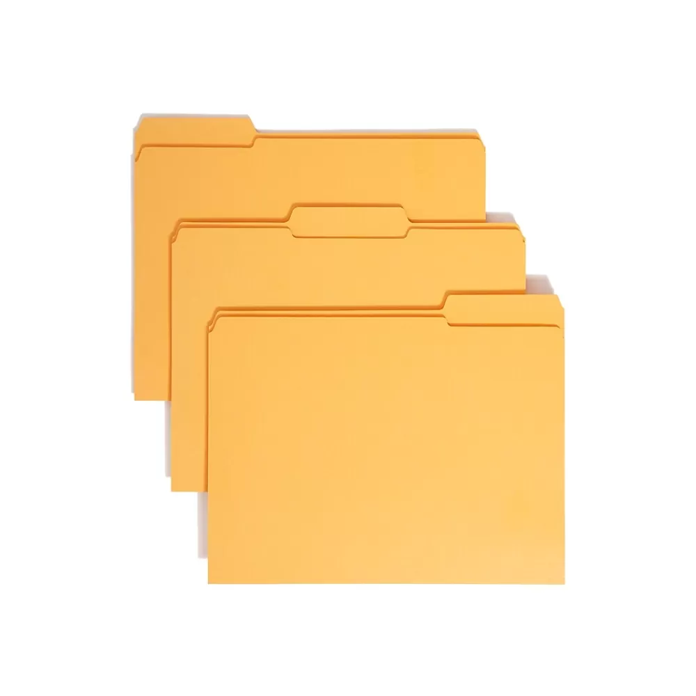 Smead File Folders<Reinforced File Folder, 3 Tab, Letter Size, , 100/Box (12234)