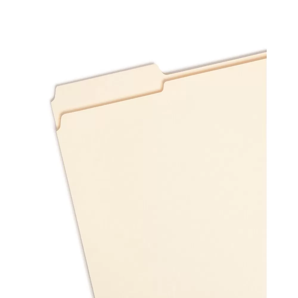 Smead File Folders<Reinforced 3-Tab File Folders, Letter Size, Manila, 100/Box (10434)