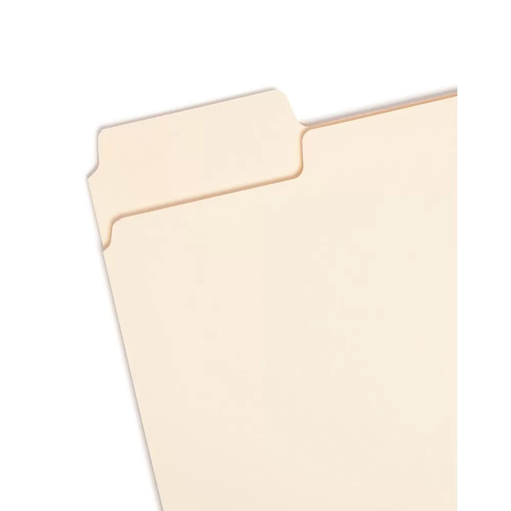Smead File Folders<SuperTab Heavy Duty File Folder, Oversized 1/3-Cut Tab, Letter Size, Manila, 50/Box (10401)