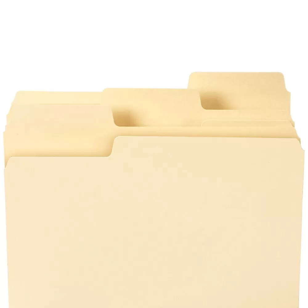 Smead File Folders<SuperTab Heavy Duty File Folder, Oversized 1/3-Cut Tab, Letter Size, Manila, 50/Box (10401)