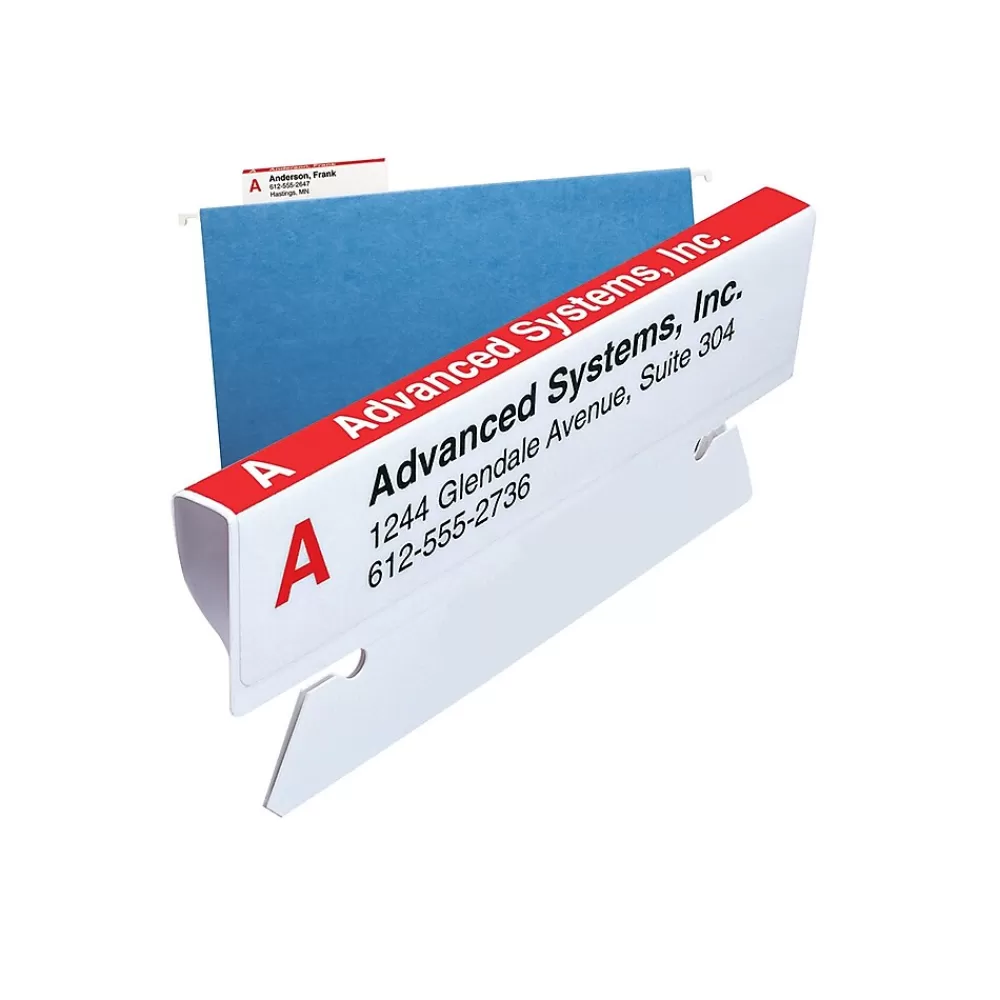 Smead Hanging File Folders<Viewables Premium 3D Hanging Folder Tabs & Labels, White, Bulk Pack (64910)