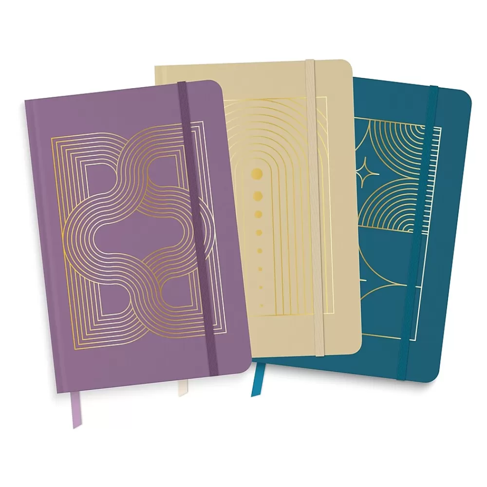 Southworth Journals<Elegant Geo Journal, 5.5" x 8.25", Assorted Colors, 128 Pages, 3/Pack (91553)