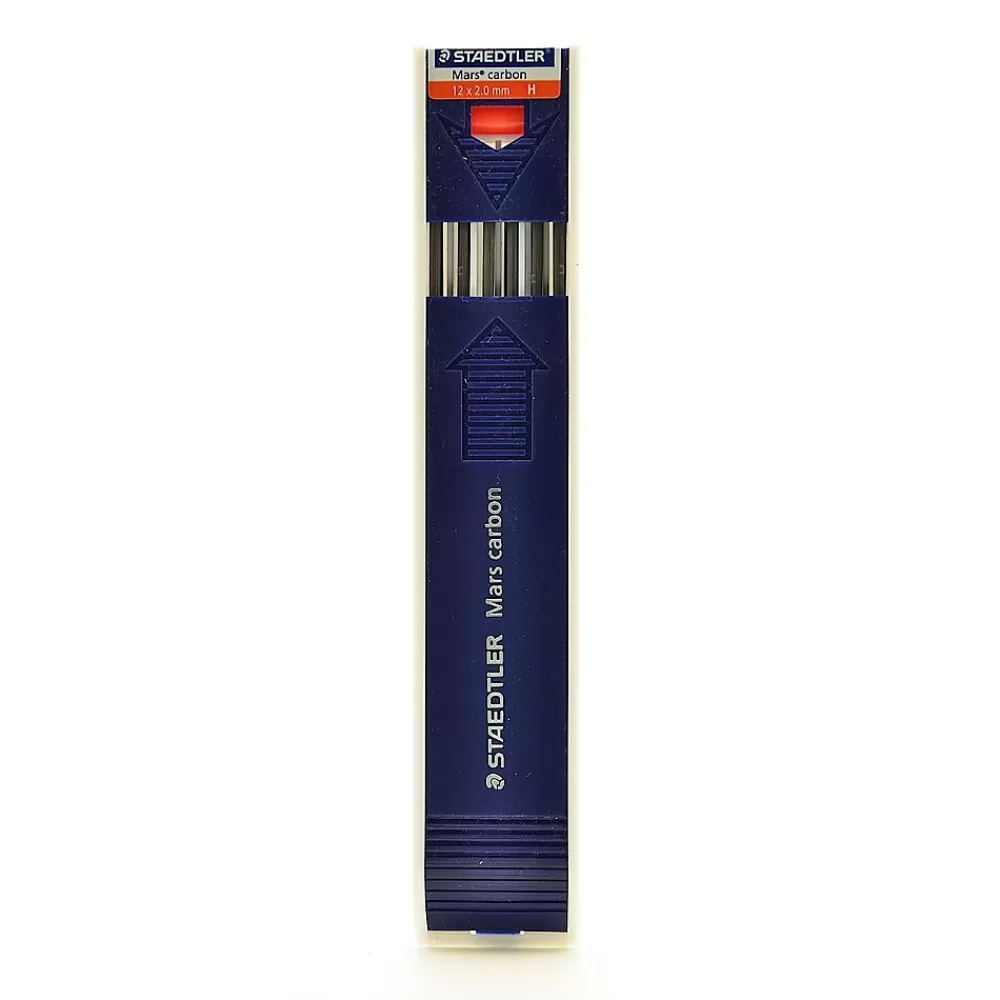 Staedtler Pencils<Mars Lumograph Lead Refill, 2mm, 12/Leads, 2/Pack (40173-PK2)