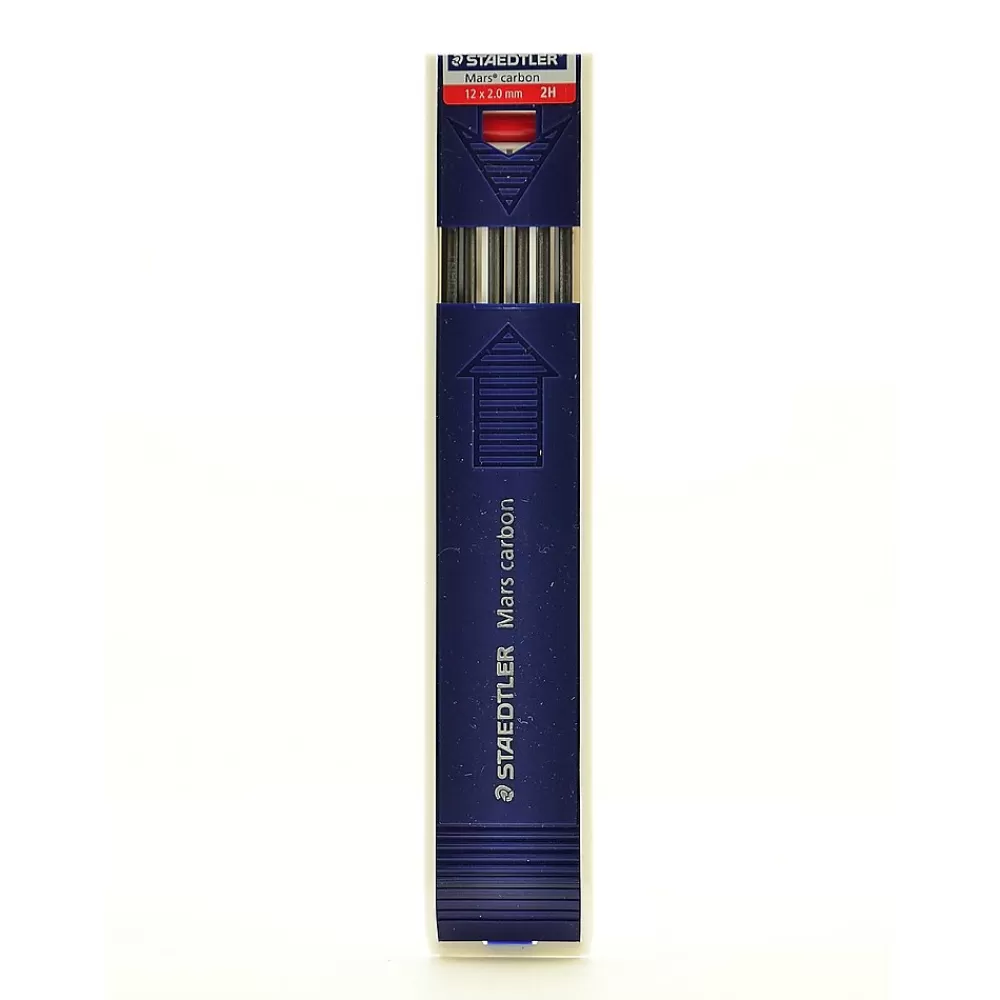 Staedtler Pencils<Mars Lumograph Lead Refill, 2mm, 12/Leads, 2/Pack (26749-PK2)