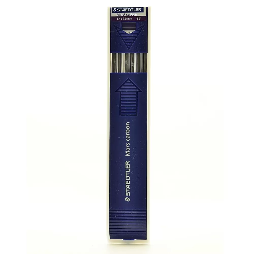 Staedtler Pencils<Mars Lumograph Lead Refill, 2mm, 12/Leads, 2/Pack (72433-PK2)