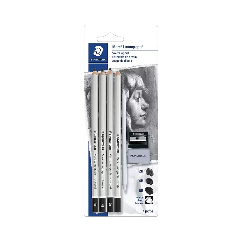 Staedtler Pencils<Mars Lumograph Wooden Pencils, No. 1 Soft Lead, 4/Pack (100CSBK7A6)