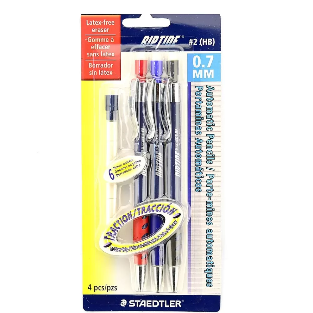 Staedtler Pencils<Riptide Mechanical Pencil Sets 0.7 Mm Set Of 3 [Pack Of 8] (8PK-984 07ABK3)