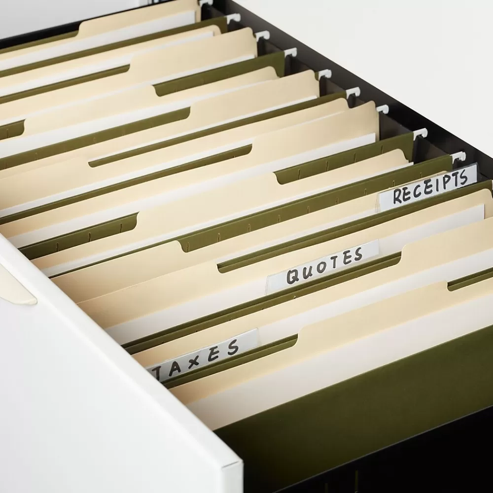 Staples Hanging File Folders<95% Recycled Hanging File Folder, 1/5-Cut Tab, Legal Size, Standard Green, 50/Box (ST490853/490853)