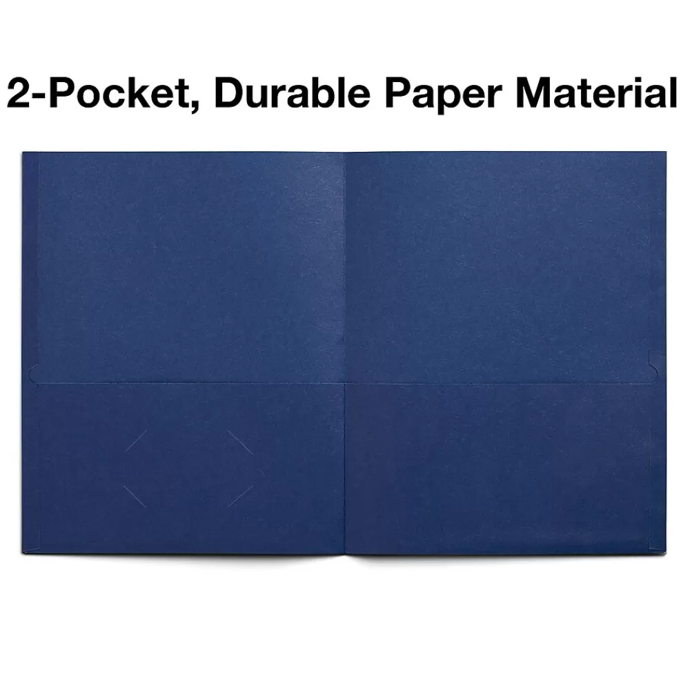 Staples Pocket Folders<10% Recycled Smooth 2-Pocket Paper Presentation Folder, , 10/Pack (ST13377)