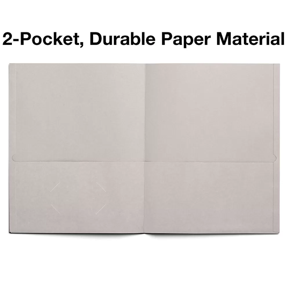 Staples Pocket Folders<10% Recycled Smooth 2-Pocket Paper Presentation Folder, , 10/Pack (13380-US)