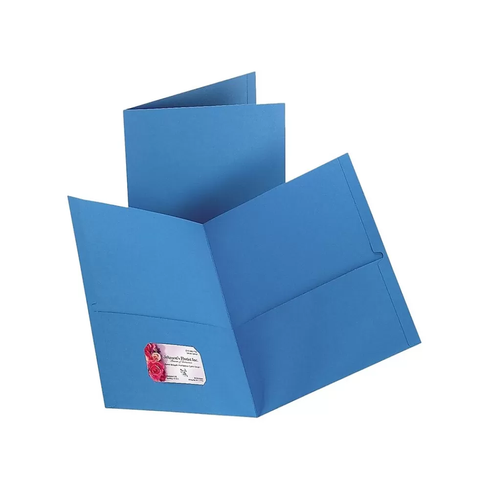 Staples Pocket Folders<10% Recycled Smooth 2-Pocket Paper Presentation Folder, , 10/Pack (13381-US)