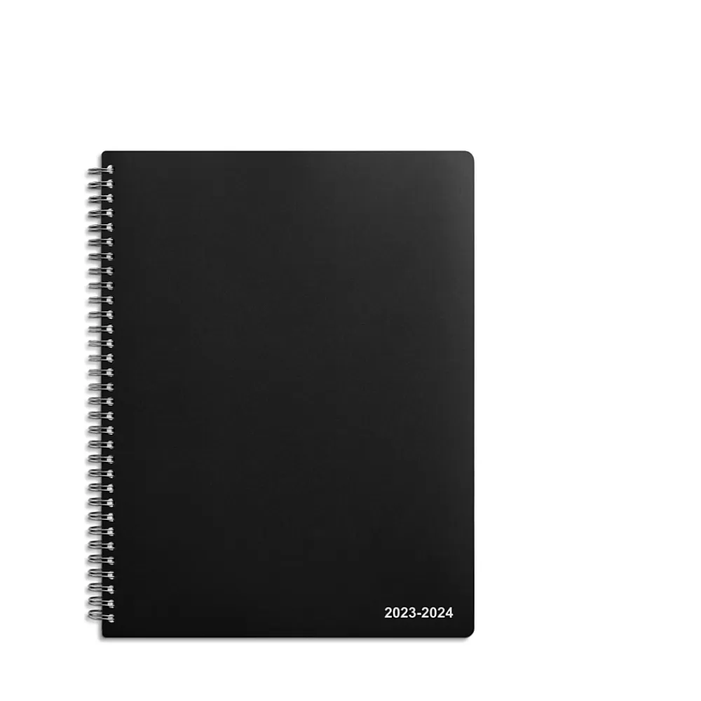 Staples Academic Planners<2023-2024 8" x 11" Academic Weekly & Monthly Appointment Book, Black (ST25499-23)