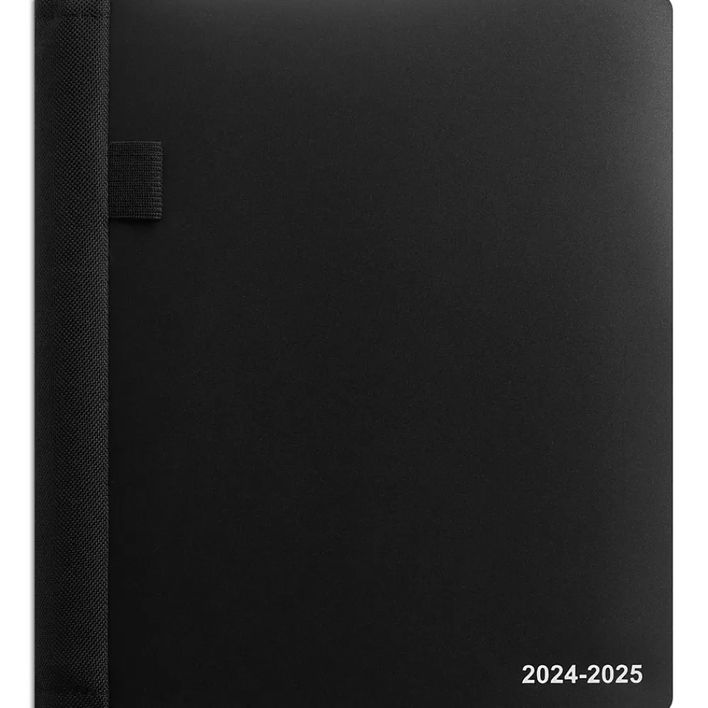 Staples Academic Planners<2024-2025 7" x 9" Academic Weekly & Monthly Appointment Book, Plastic Cover, Black (ST25497-23)