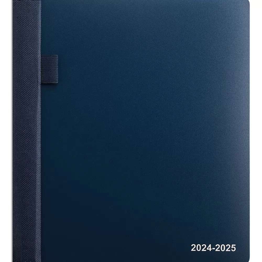 Staples Academic Planners<2024-2025 7" x 9" Academic Weekly & Monthly Appointment Book, Plastic Cover, Navy (ST60360-23)