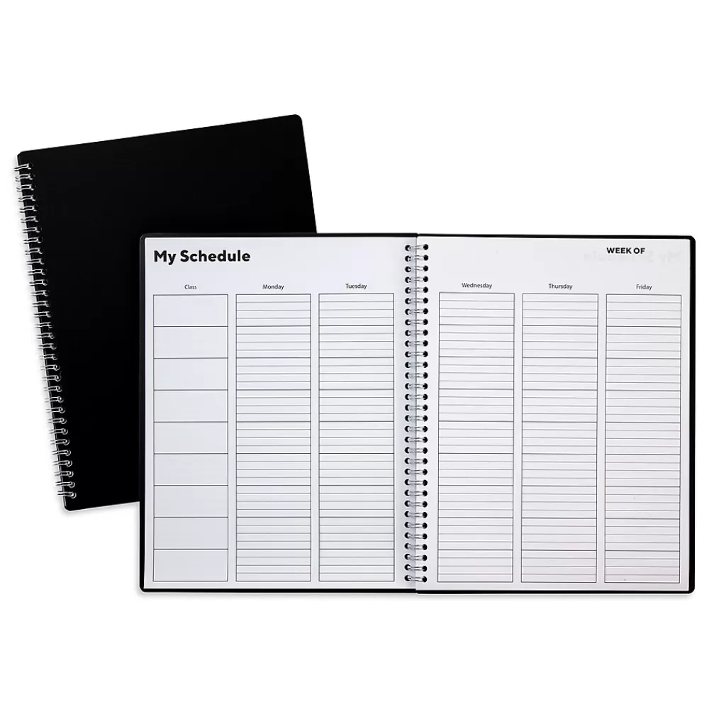 Staples Academic Planners<8.5" x 11" Academic Weekly Teacher Planner, Black (TR59498-21)