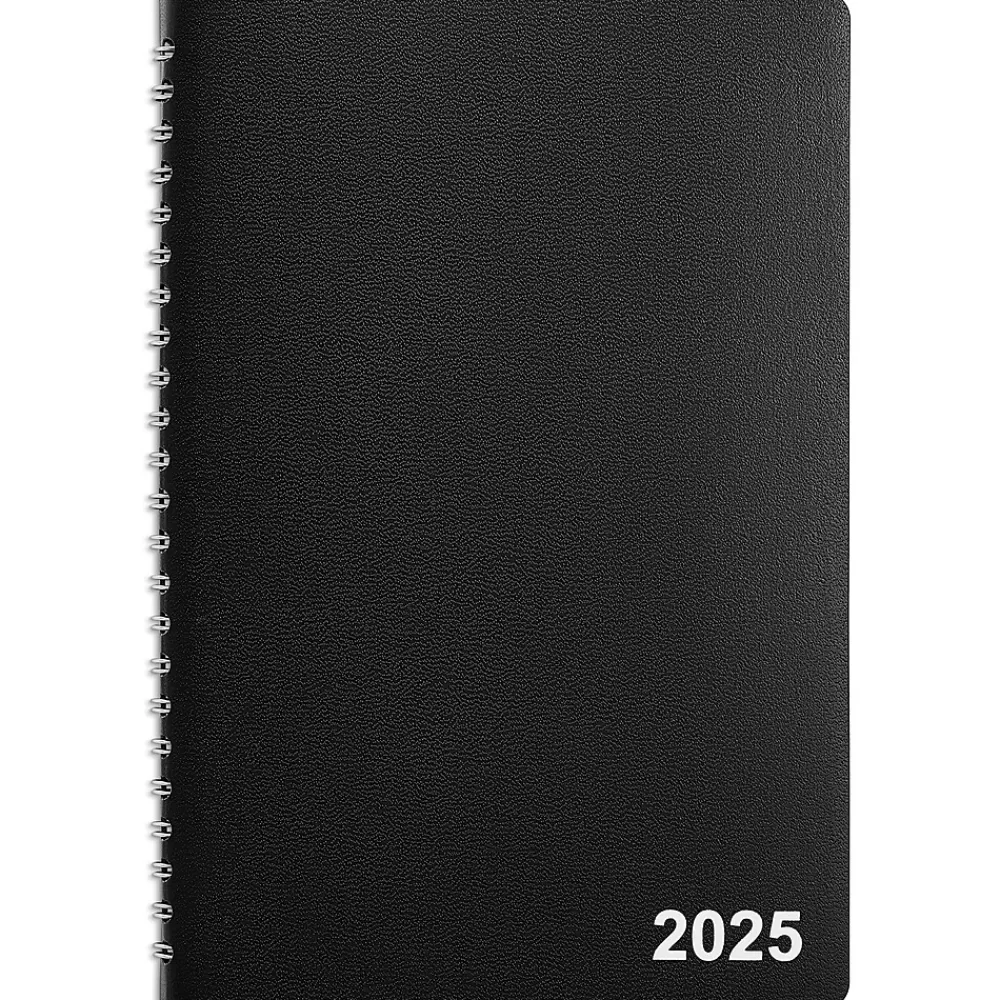 Staples 2025 Planners<2025 5" x 8" Weekly & Monthly Appointment Book, Black (ST58454-25)