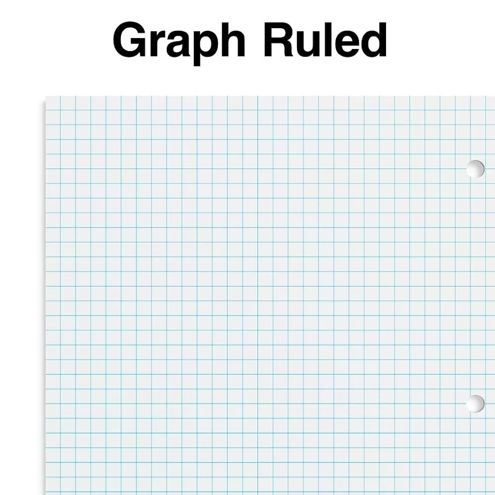 Staples Subject Notebooks<Accel 1-Subject Subject Notebook, 8-1/2" x 11", Graph Ruled, Assorted, 12/Pack (25855CT)