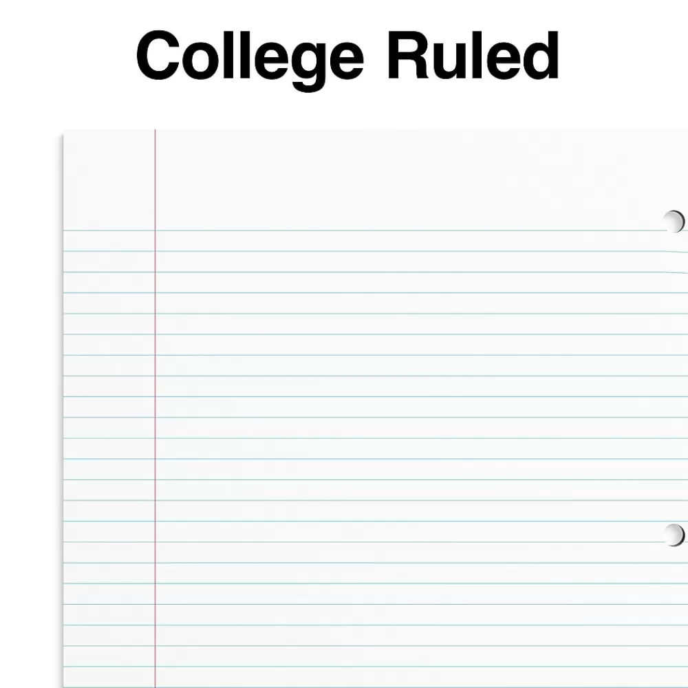 Staples Subject Notebooks<® Accel 1-Subject Subject Notebooks, 8.5" x 11", College Ruled, 100 Sheets, White (25539M)