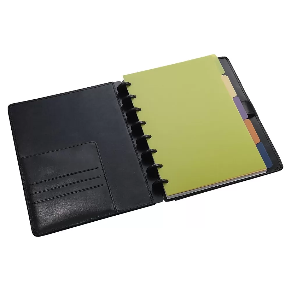 Staples Notebooks<Arc System Tab Dividers, 5-5/6" x 8-1/2", Assorted Colors, 5/Pack (20018)