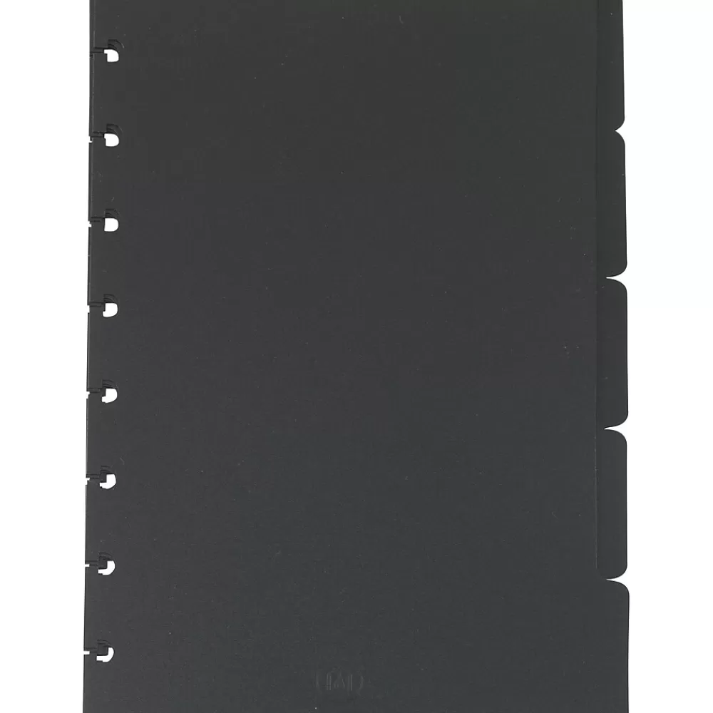 Staples Notebooks<® Arc System Tab Dividers, Black, 5-5/6" x 8-1/2"