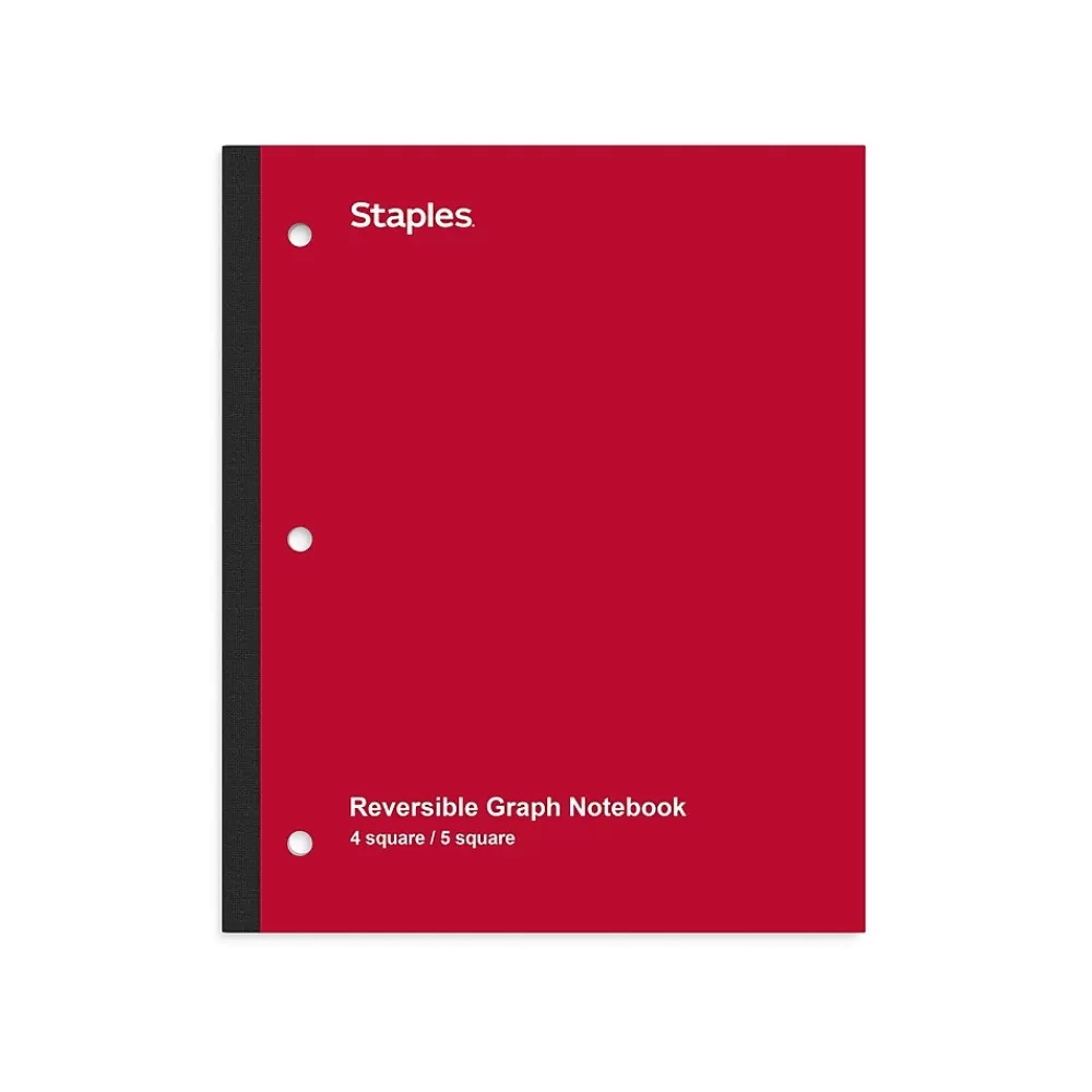 Staples Subject Notebooks<® Combo 1-Subject Subject Notebooks, 8.5" x 11", Specialty Ruled, 100 Sheets, Assorted (06497)
