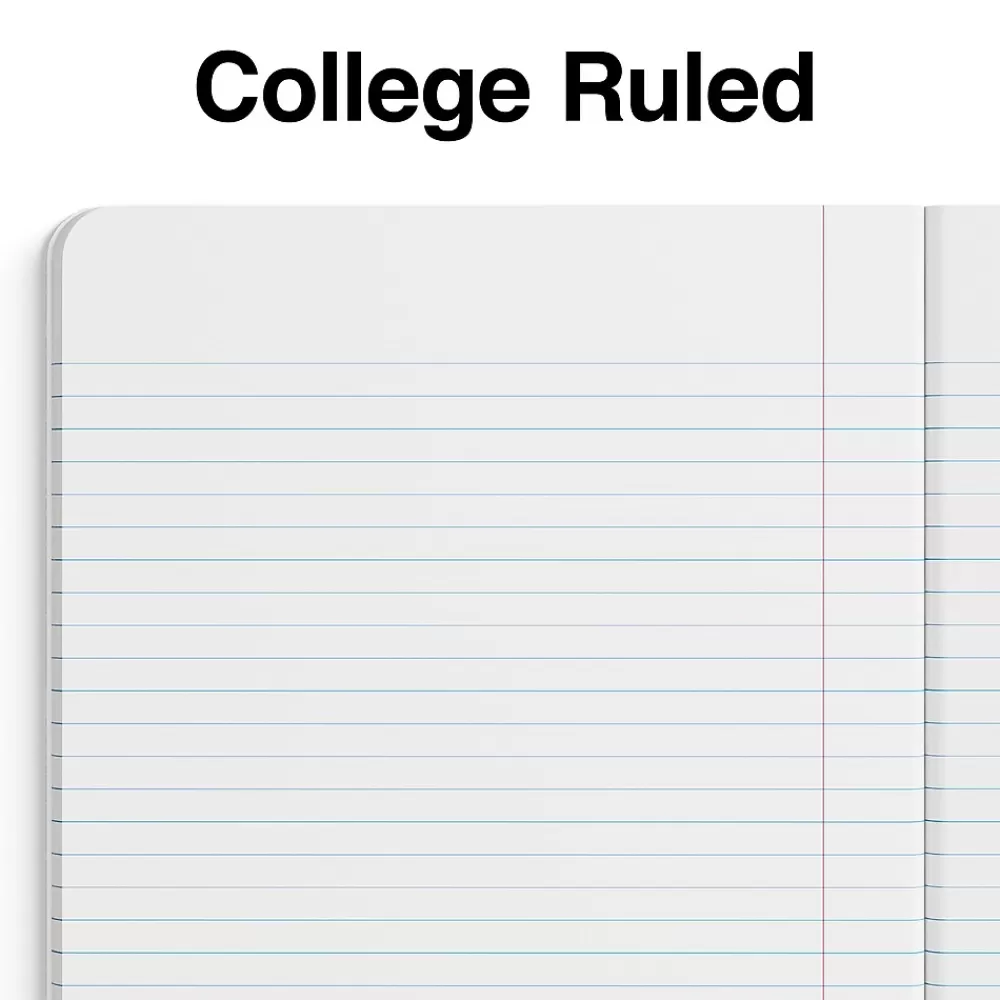 Staples Composition Notebooks<Composition Notebook, 7.5" x 9.75", College Ruled, 100 Sheets, Black/White, 48/Carton (40451CT)