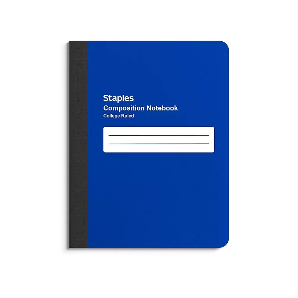 Staples Composition Notebooks<Composition Notebook, 7.5" x 9.75", College Ruled, 80 Sheets, (ST55082)