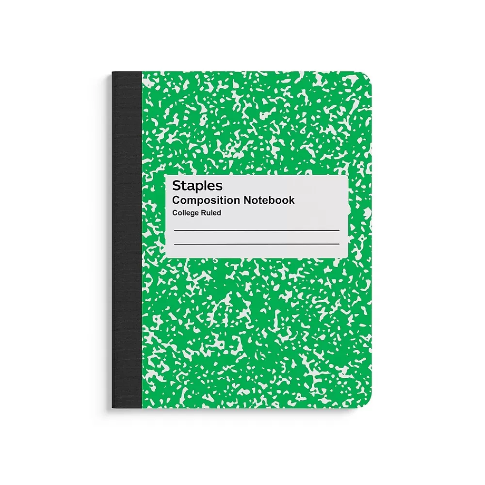 Staples Composition Notebooks<® Composition Notebook, 7.5" x 9.75", College Ruled, 100 Sheets, (ST55066)