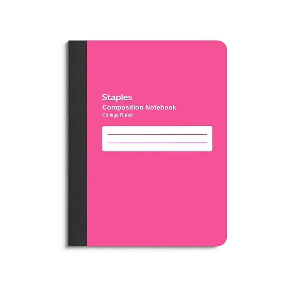 Staples Composition Notebooks<Composition Notebook, 7.5" x 9.75", College Ruled, 80 Sheets, (ST55084)