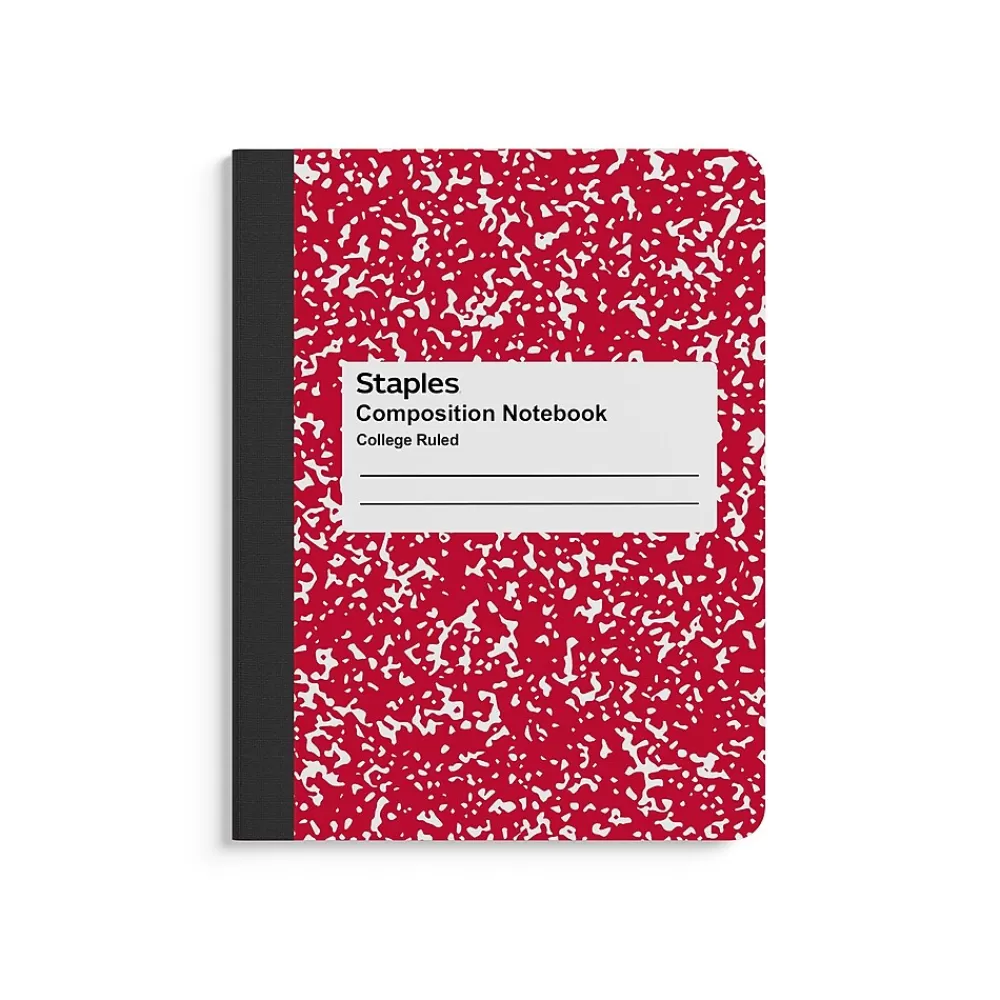 Staples Notebooks<® Composition Notebook, 7.5" x 9.75", College Ruled, 100 Sheets, (ST55065)